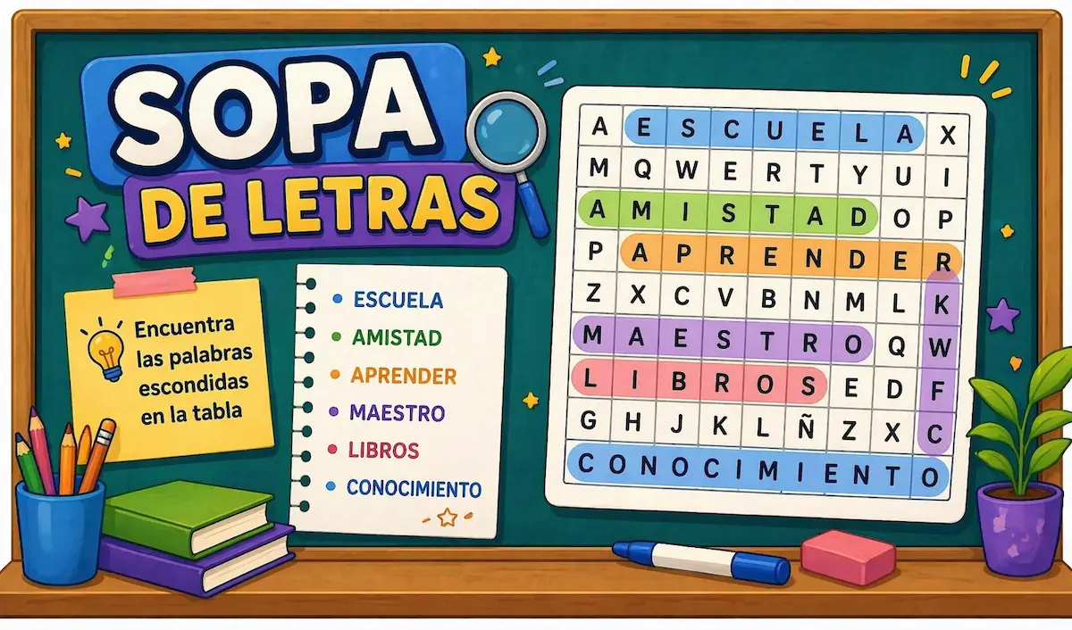 Sopa de letras educativa online para profesores