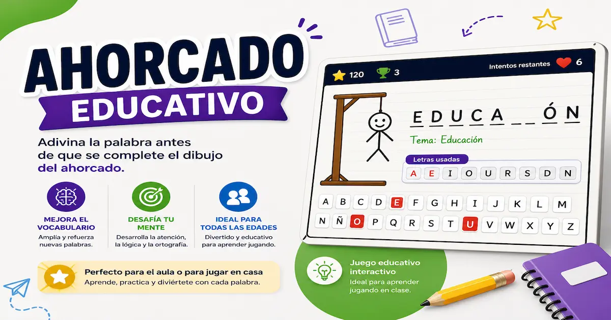 Ahorcado educativo online para profesores