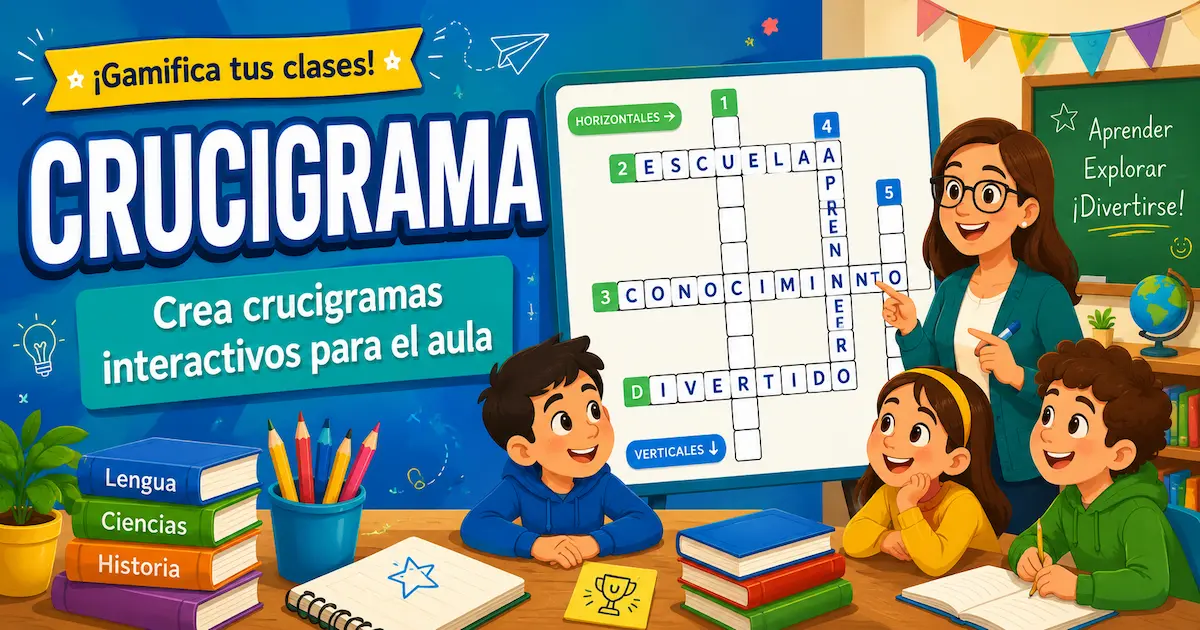 Crucigrama educativo online para profesores